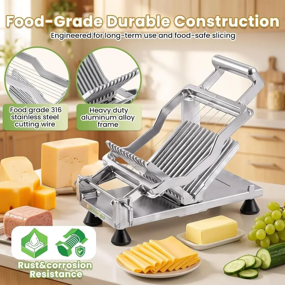 Commercial Cheese Butter Slicer 316 Stainless Steel 3/8 3/4 Inch Heavy duty alum